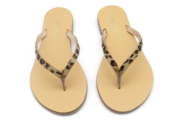 Ancientoo Leather Flip Flops Apate